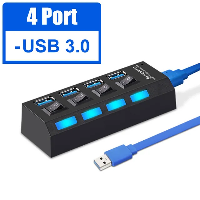 Usb-концентратор 2 5 мм 25 разветвитель inteligente c 4-портовый разъем divisor 4 порта usb3 3 0 концентратора несколько