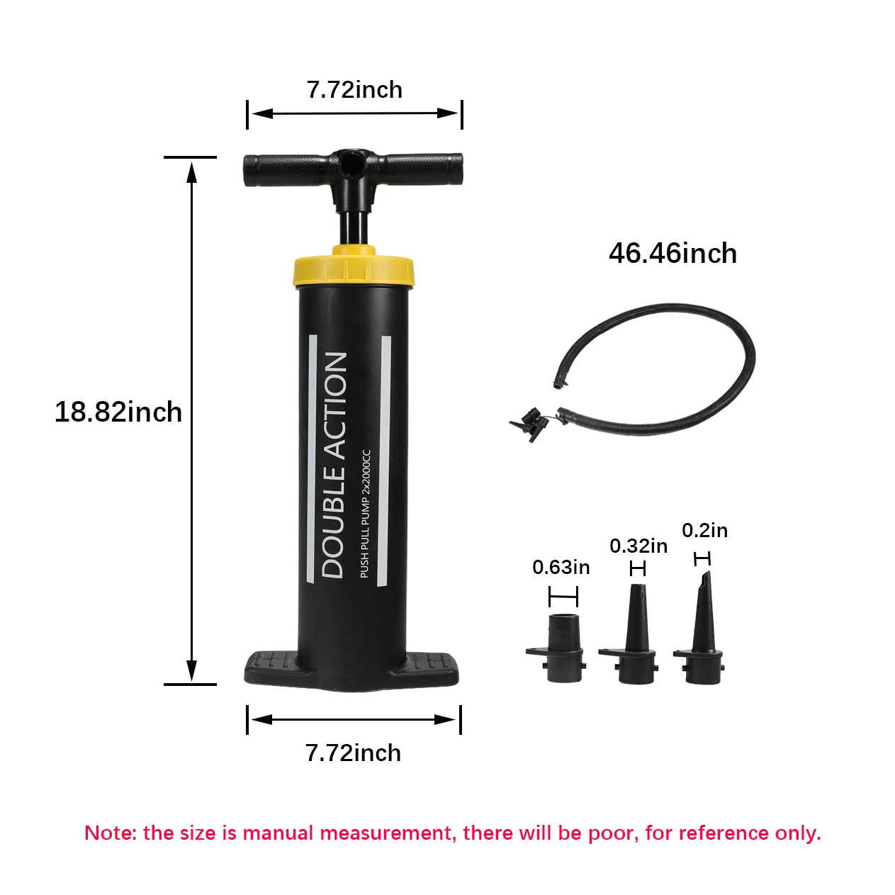 Factory direct Double Action Heavy Duty manual air pump portable Hand Air Pump