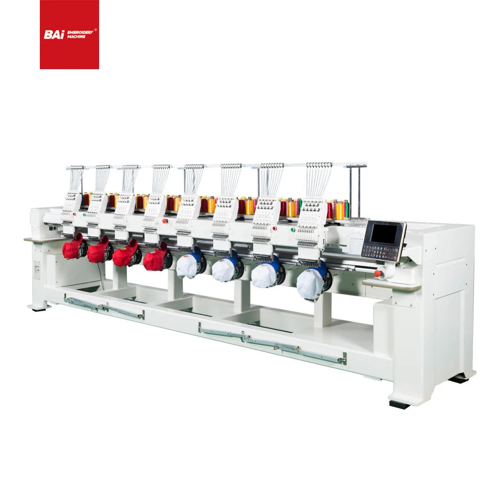 BAI High speed 8 head  hat t-shirt DAOHao computer embroidery machine