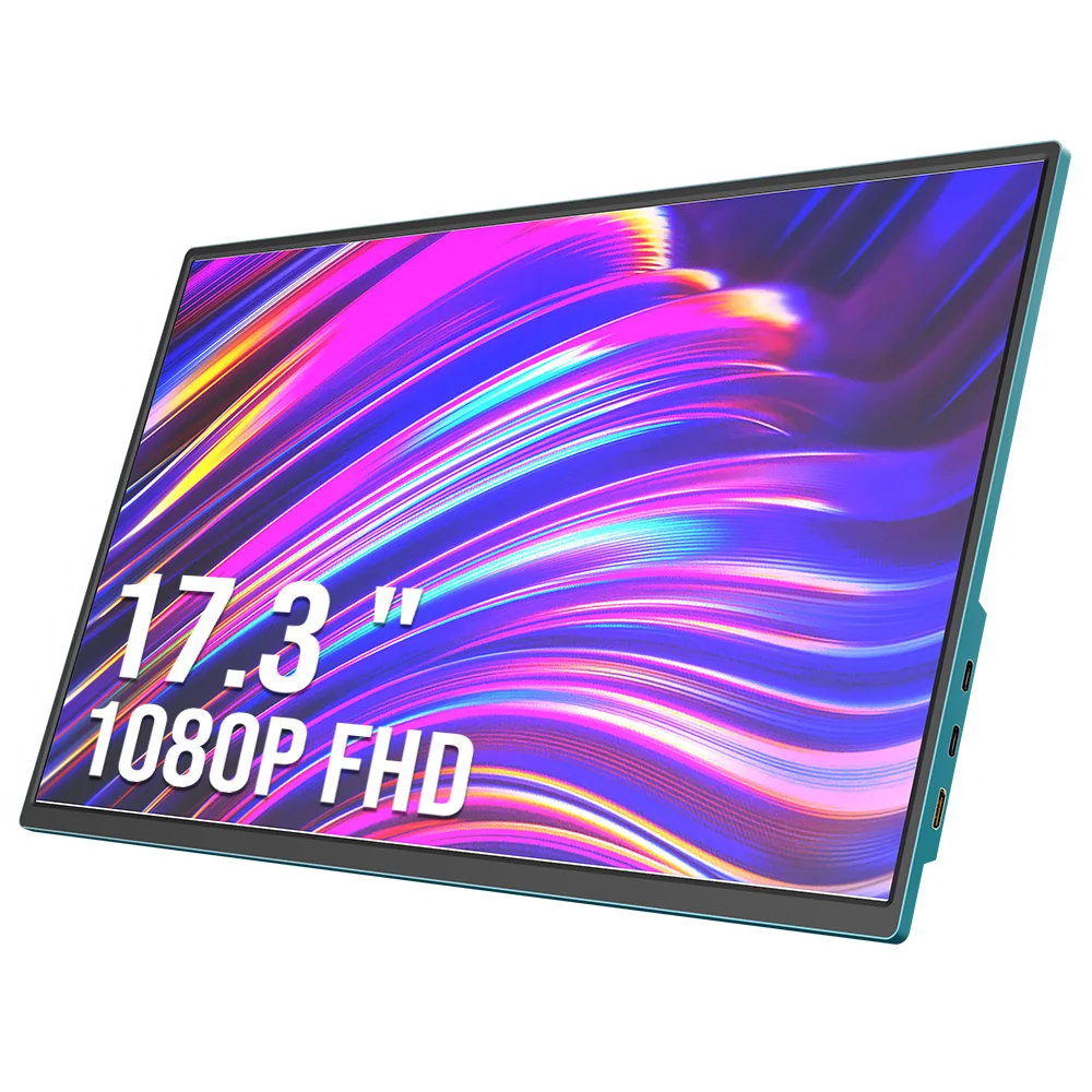 
Girly Pink Portable monitor 2021 New Year Christmas Gift 17 17.3 inchgaming 1080P Expansion screen for phone and laptop 