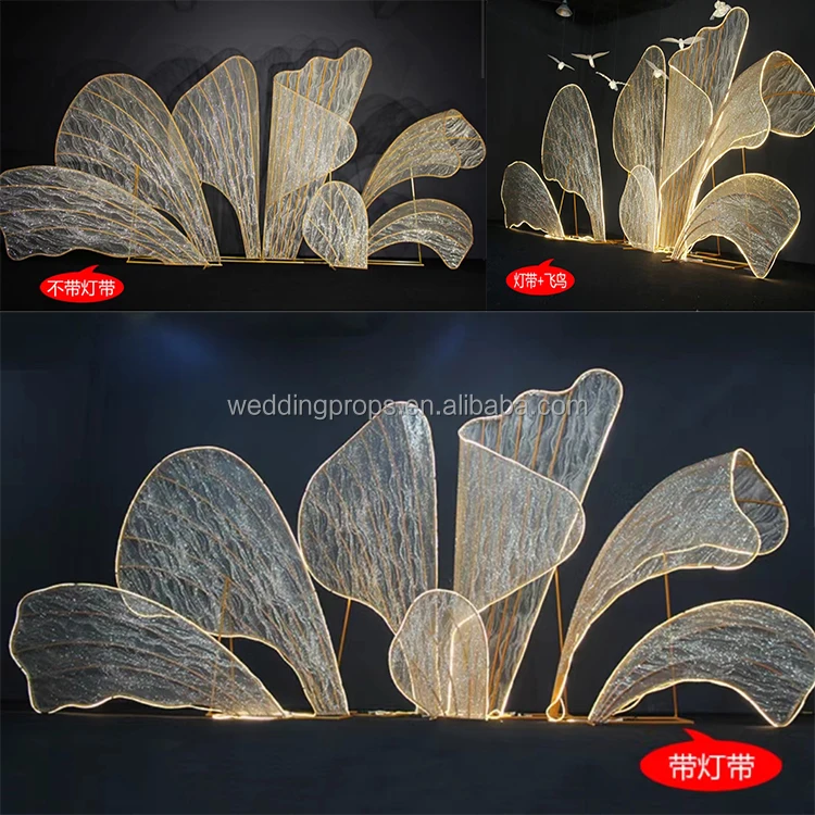 New Arrivals Avenue Of Stars Romantic Iron Acrylic Arched Portal Outside Lawn Road Lead Lights Decoration Events Wedding