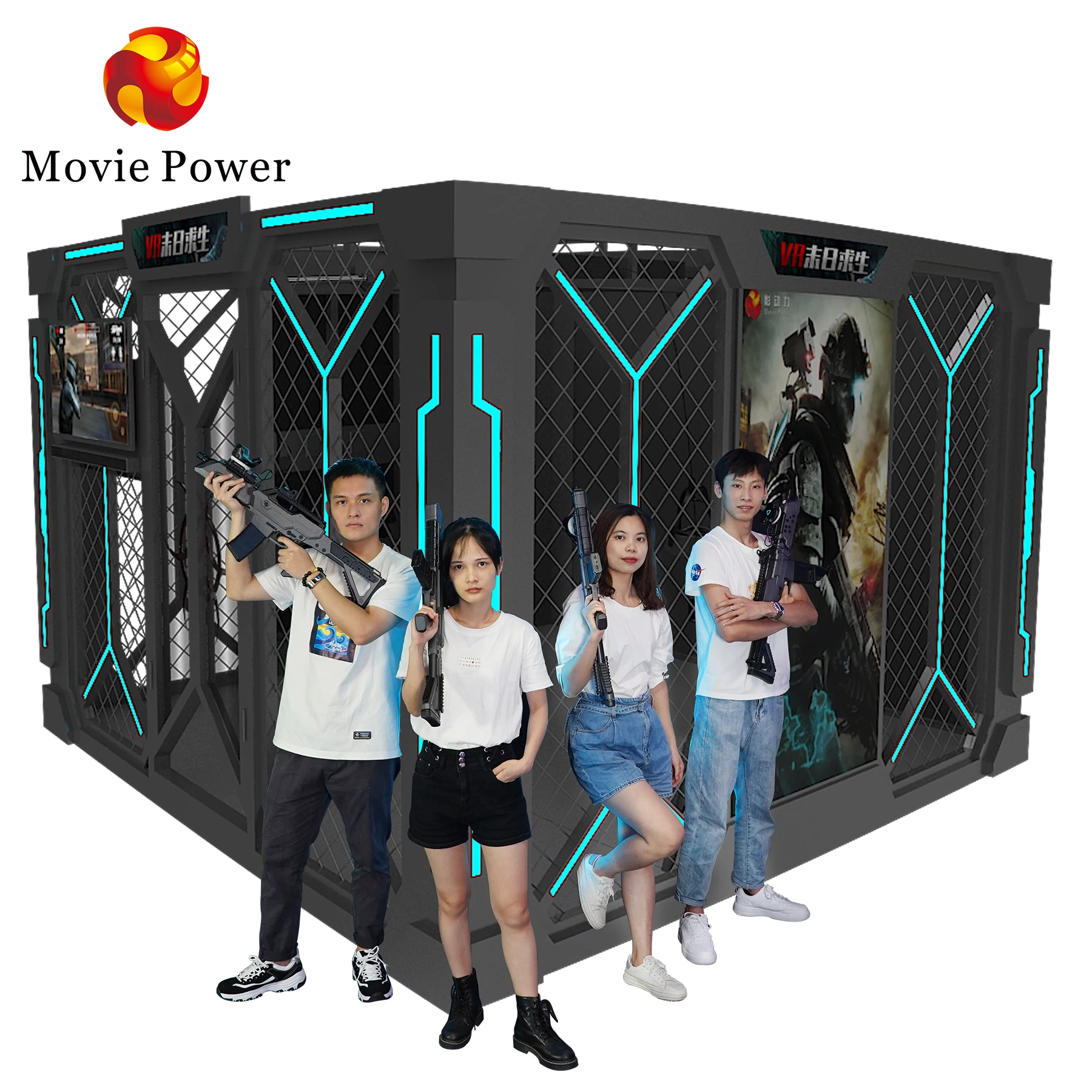Popular VR Zombie Game Virtual Reality Play station htc vive Platform  9d VR Shooting Simulator for Sales