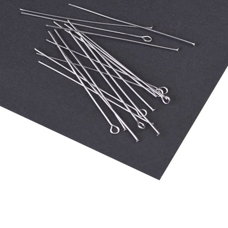 Stainless Steel Figure 9 Needle 0.7mm Flat Head T Needle DIY String Bead Material Accessories (100 Pcs/1 Pack)