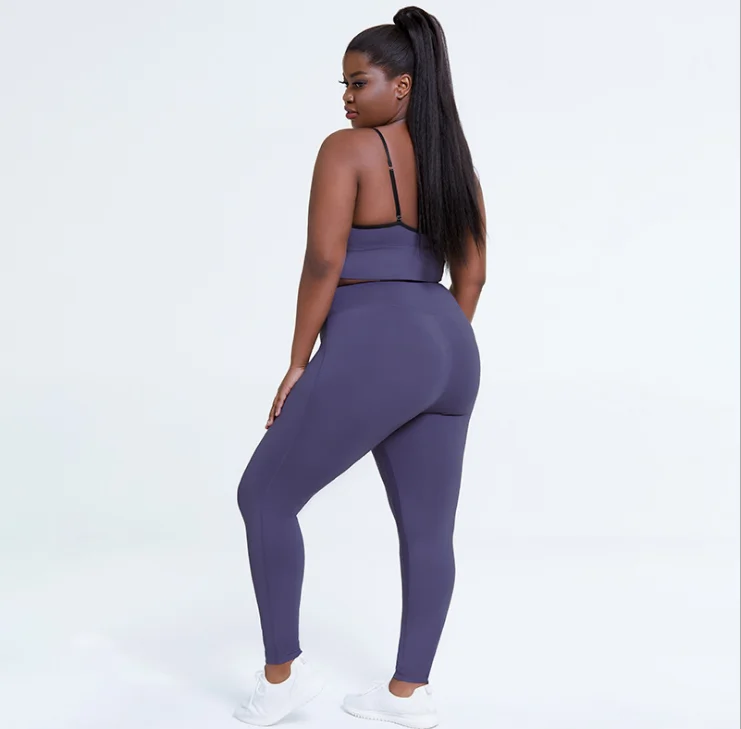 L XL XXL 3XL 4XL Wholesale low MOQ Plus Size Activewear Fitness Wear Sport Wear Women Plus Size Yoga Set