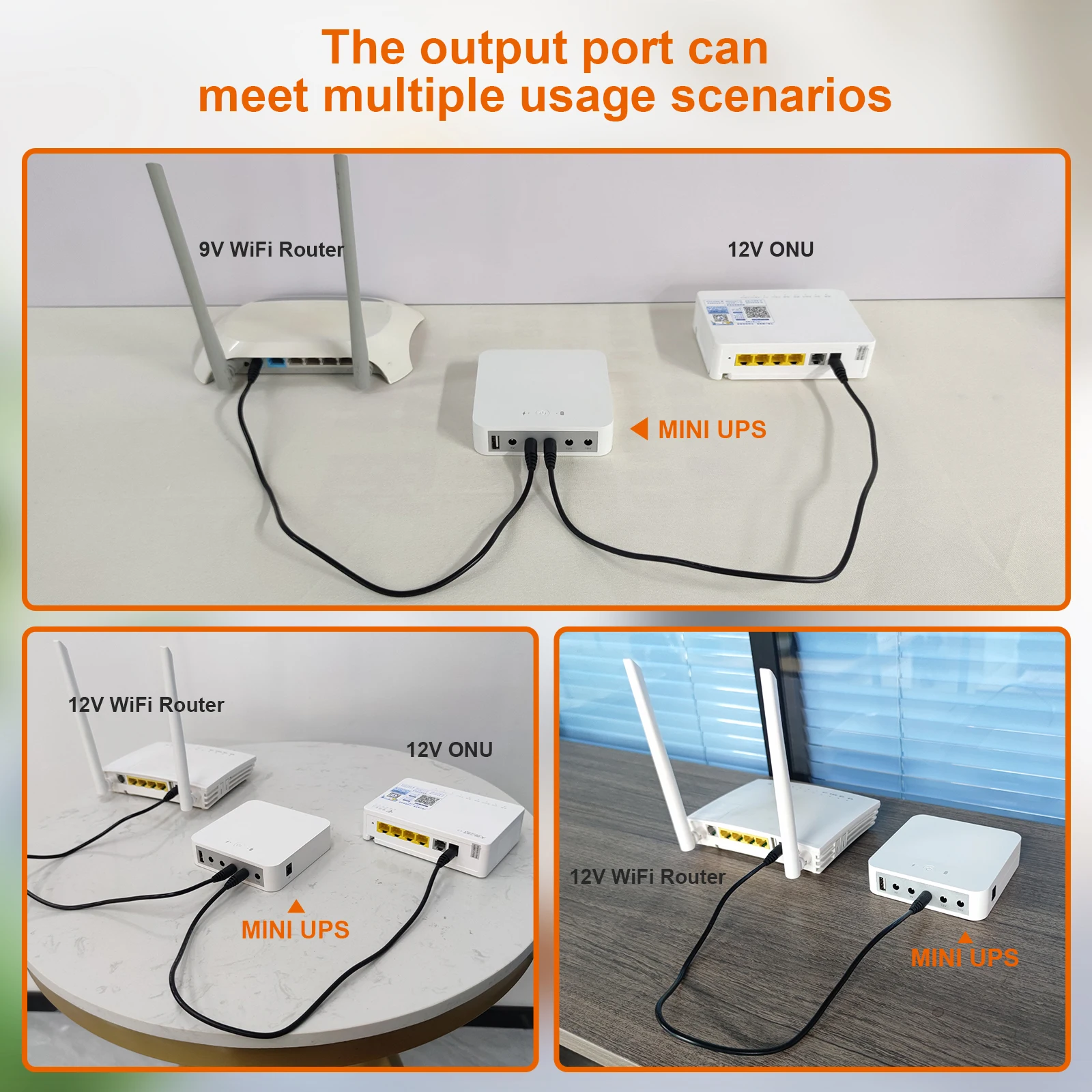 Big Capacity mini ups for wifi router ONU modem USB 5V DC5V9V12V19V12V MINI UPS for CCTV camera