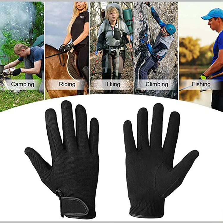 Custom High Quality OEM Outdoor Sports Equestrian Racing Gloves Horse Riding Gloves