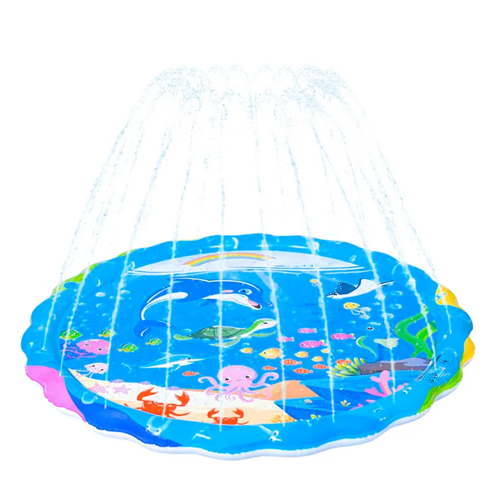 68 Inch  Portable Water Play Mat Toys Outdoor Inflatable Sprinkler Plash Pad For Kids
