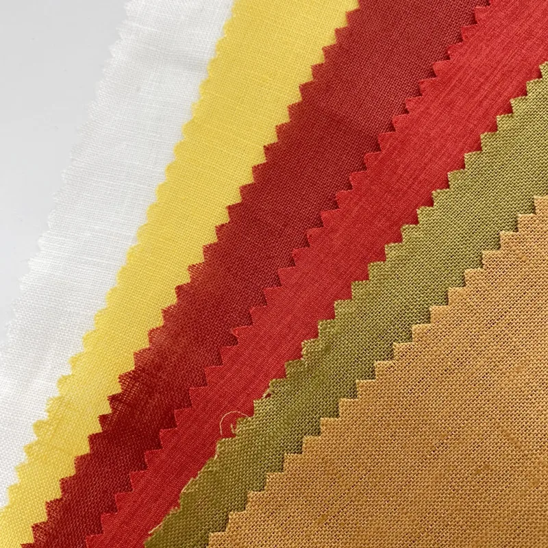 Shaoxing supplier super September customized color 100% linen fabrics pure linen dyed woven fabric for dress lining