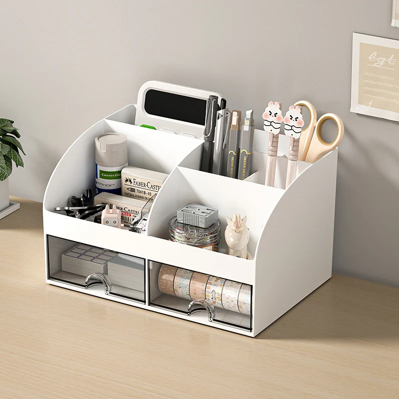 Multifunctional sorting drawer vertical makeup pen holder stationery organizer desk divided storage box