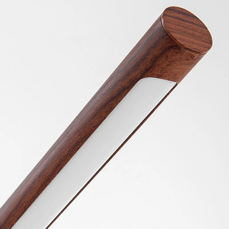 
Modern Hotel Style Brass Base Wooden Pattern LED Reading Table Lamp 