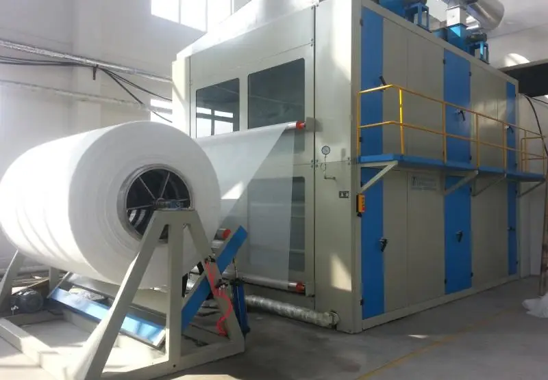 gauze bleaching machine with dryer and different output finishing