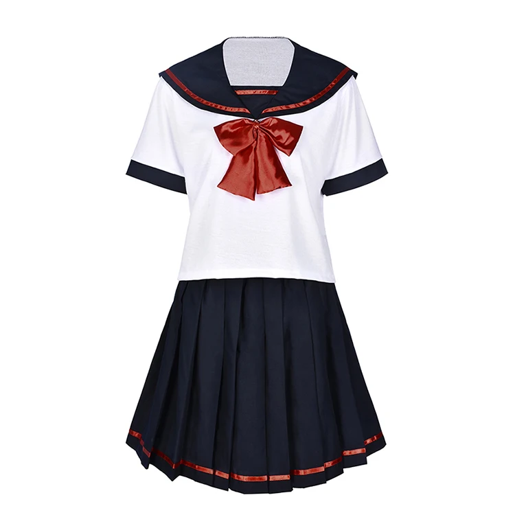 Japanese Korean Version JK Suit Woman School Uniform Student Girls Pleated Skirt custom High School Sailor Navy Costumes