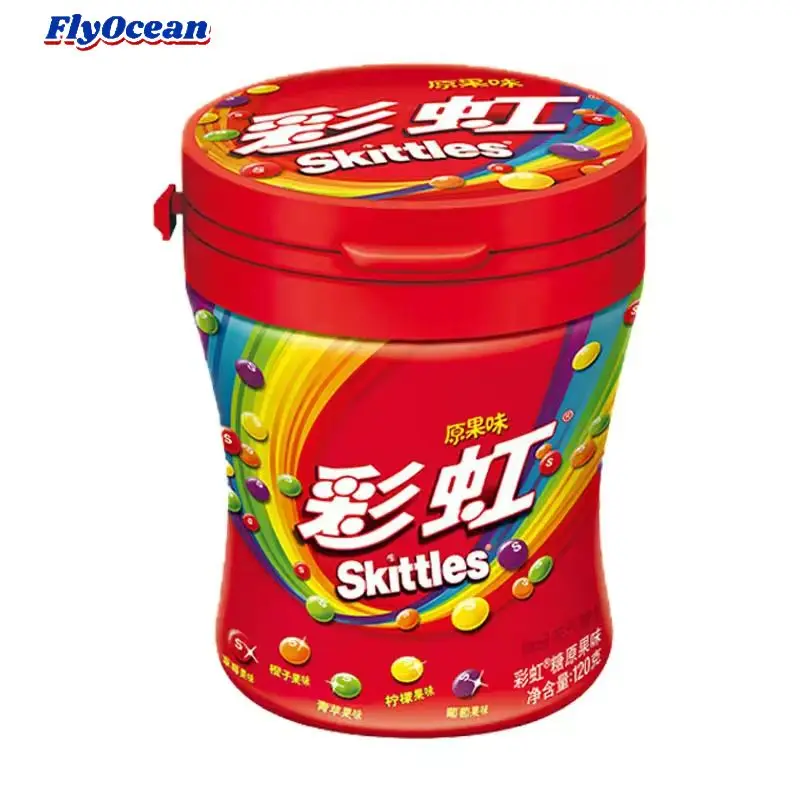 Wholesale Skittless 120g Candy Colorful Fruit Flavor Gum Snacks Gummy Sweets Candy