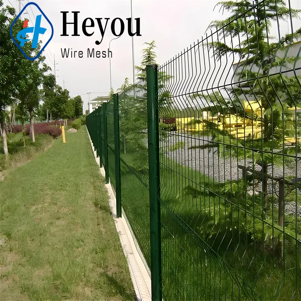 Prix grillage rigide en 3d pour cloture poteaux et bavolet, rigid wire mesh price for fence