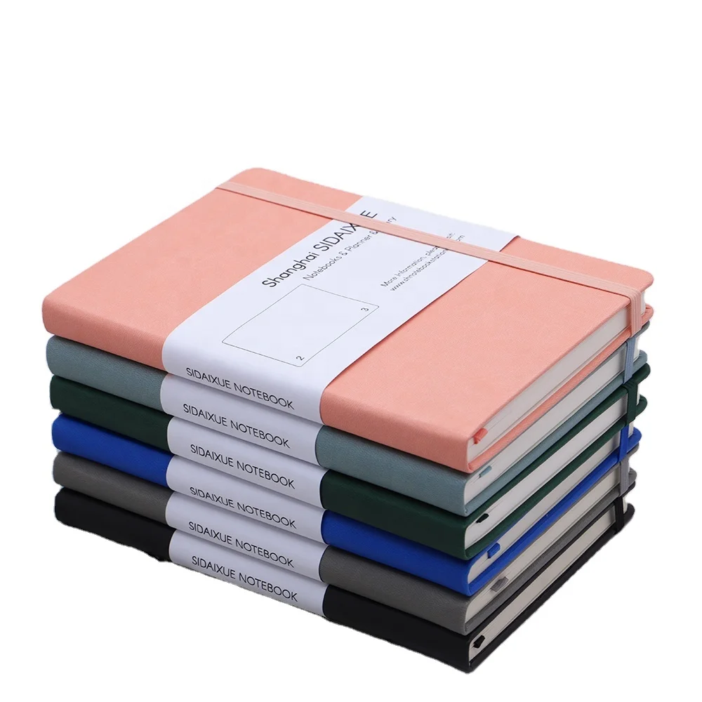 Factory Wholesale Price Business Gifts Customized A5 PU Leather Hardcover Notebook with Elastic Band