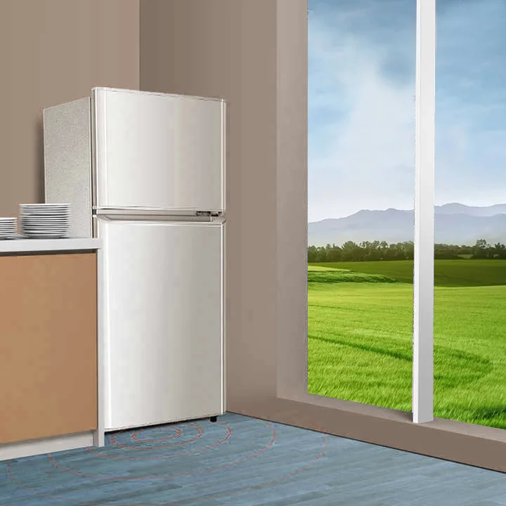 Stainless Steel Top-freezer Refrigerators Small Size Refrigerators Cooling Double Door Compact Fridge For Home