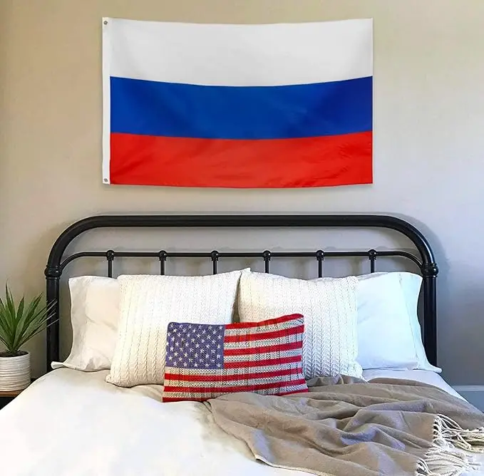 Wholesale Country Flags 3x5 FT 100% Polyester the Russian White Blue Red National Flag for Activities