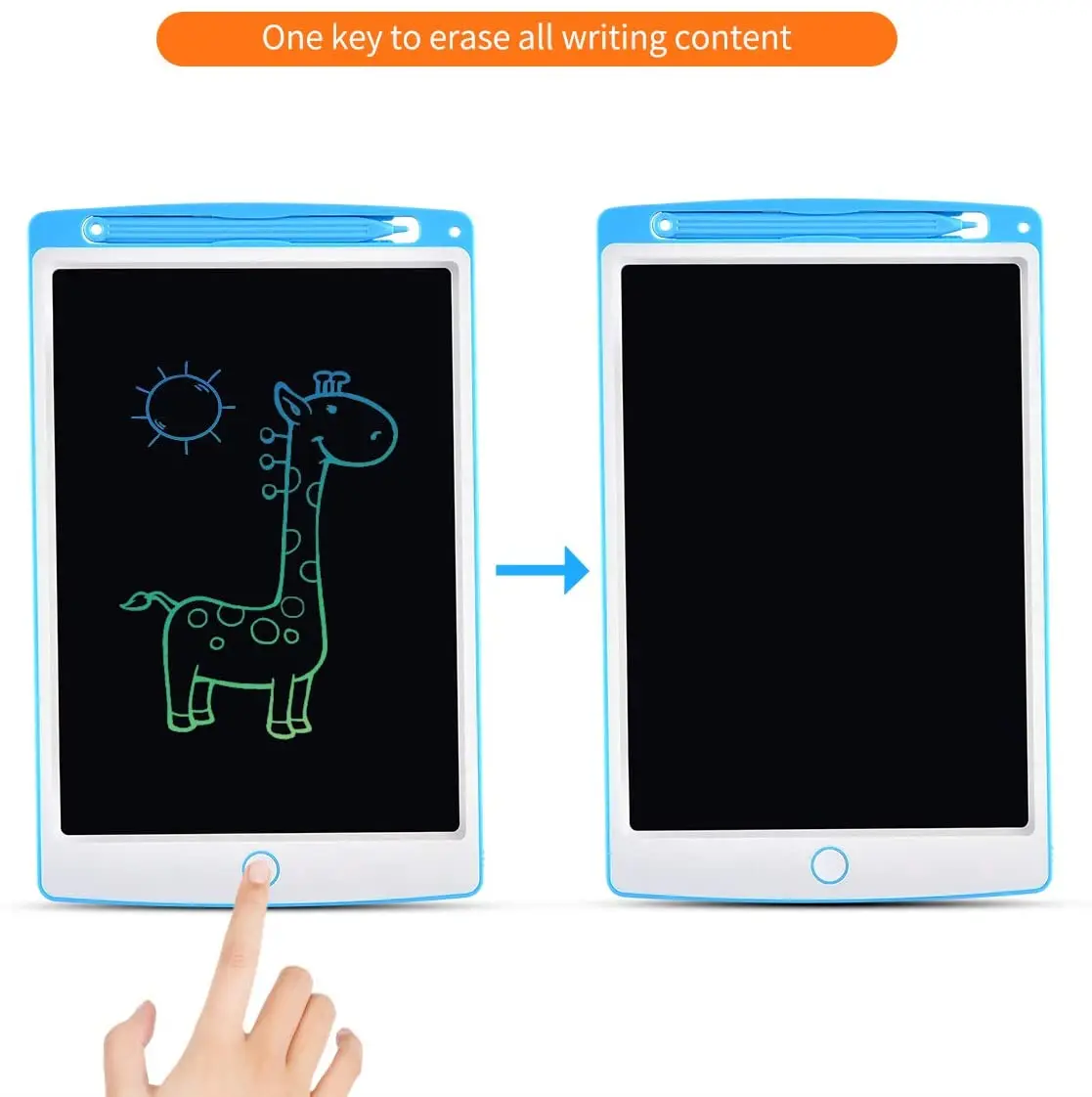 POLICRAL 8.5inch Erasable Educational Tablet Kids Drawing Pad Message Board