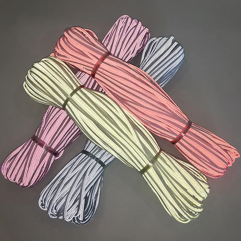 Wholesale small MOQ custom  high light reflective piping fabric strip  for shirts