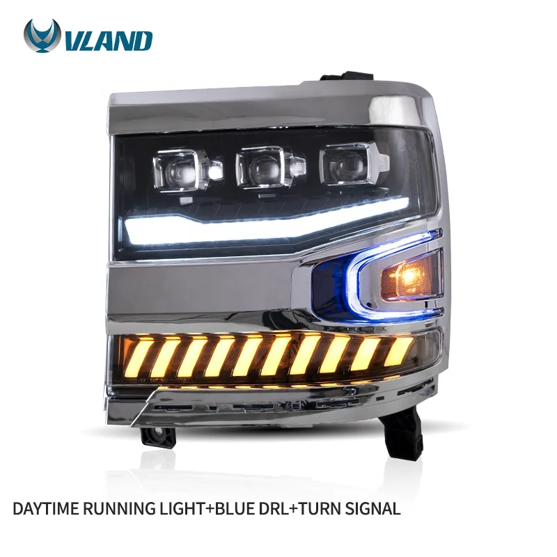 Vland Factory Full LED Headlights Front Car Lamp Head Light For Chevrolet Silverado 1500 2016-2018 Base LTZ 1LZ 2LZ