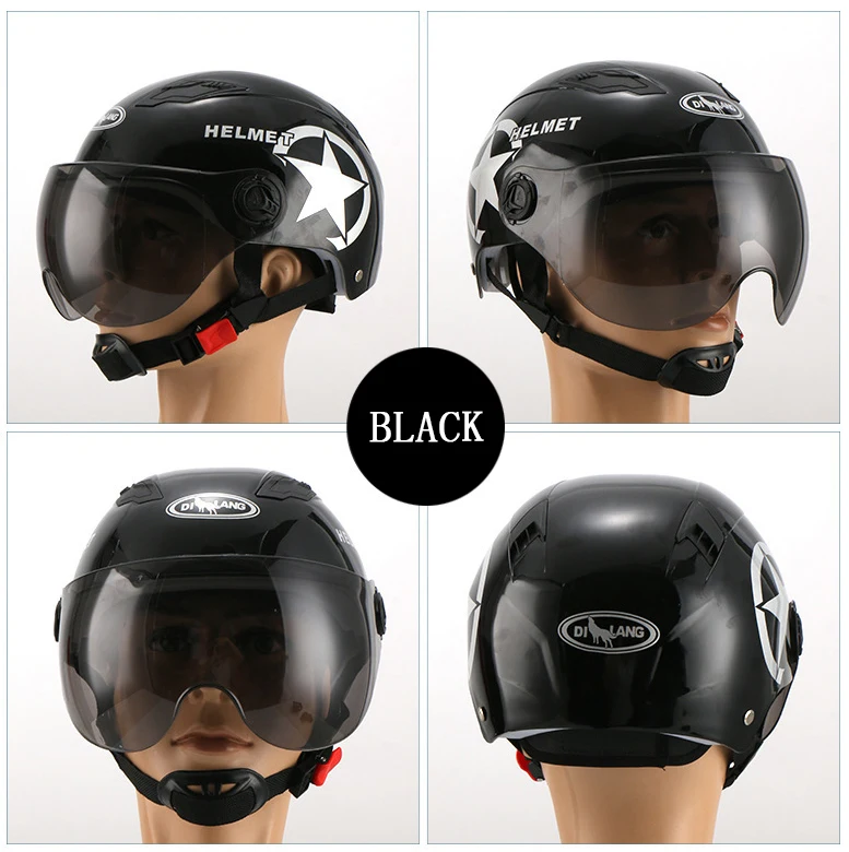 custom helmet red blacke white yellow colors safety cheap motorcycle helmets half face