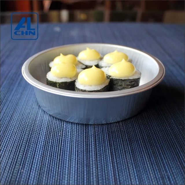 250ML/8.5oz  Wholesale Food Containers for Packing Cow Lines Disposable Round Aluminum Foil Mousse Cup