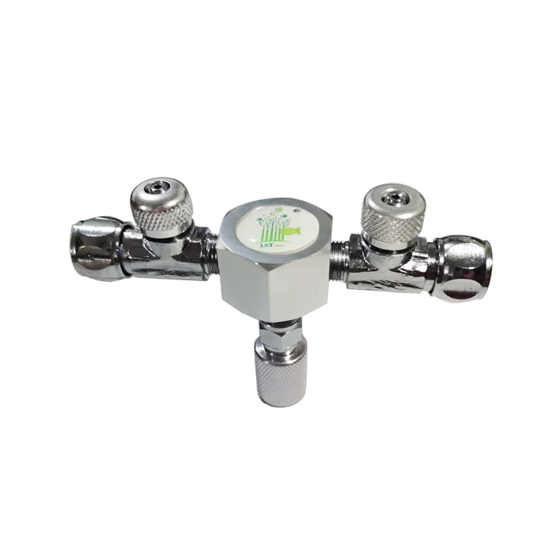 Carbon dioxide check meter bubble solenoid valve fine-tuning shunt multi-channel water plant CO2 pressure reducing gauge