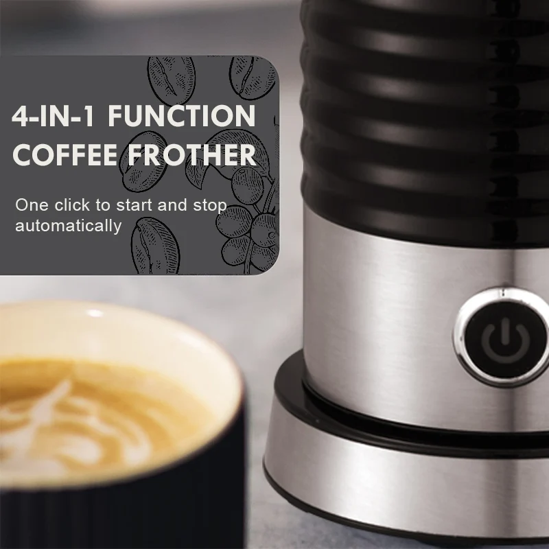 Portable 220v Automatic Milk Steamer  Mini Electric Aeroccino Frother Milk