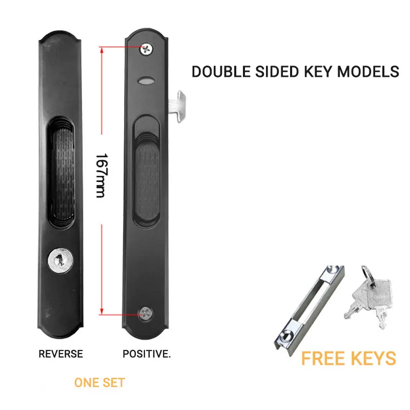 ULW customized aluminium vertical sliding windows locks double glazed zinc alloy sliding window locks with key