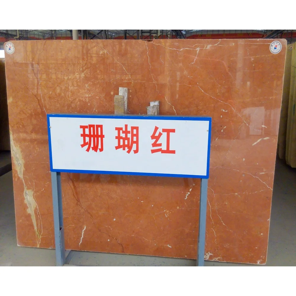 BOTON STONE Polished Customized Marmo Slab Red Marble Slab Graphic Seaworthy Strong Stone Marble