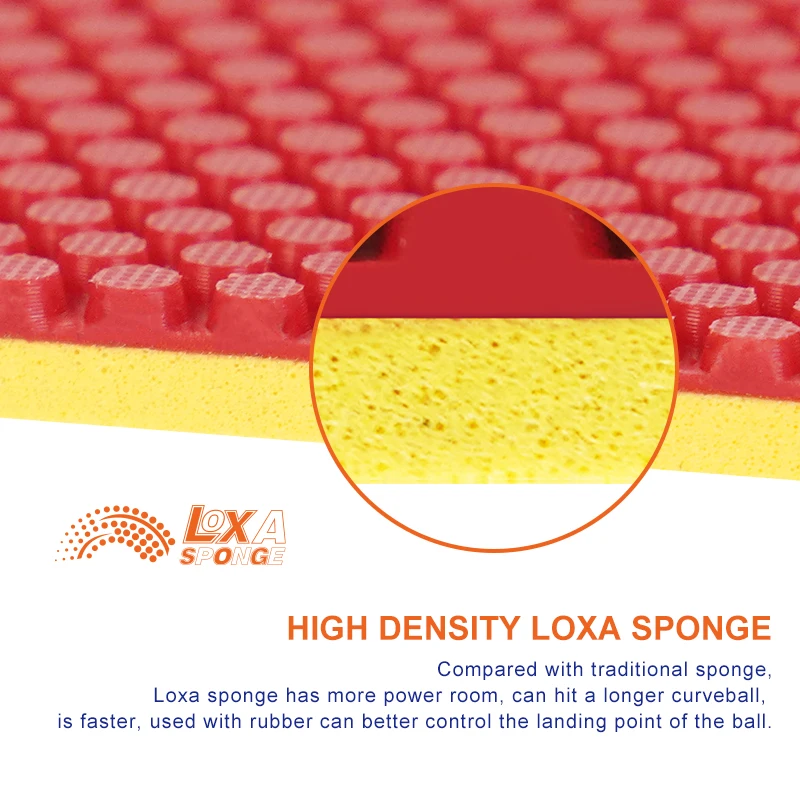 Loki KIRIN SP ITTF approved Rubber High density Loxa Sponge Table Tennis Racket Rubber