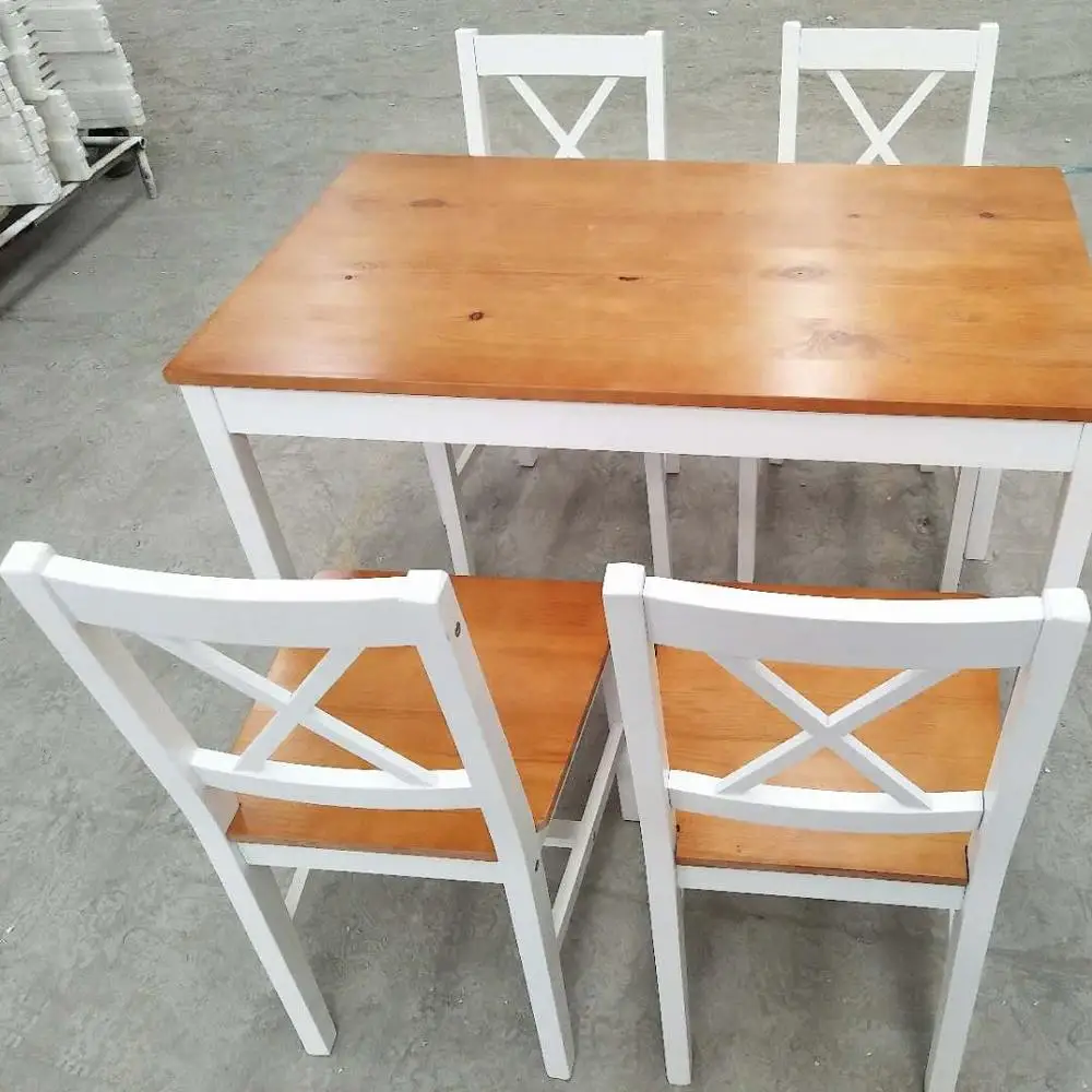 Wholesale modern simple style dining room dinning table set wooden dining set for 4