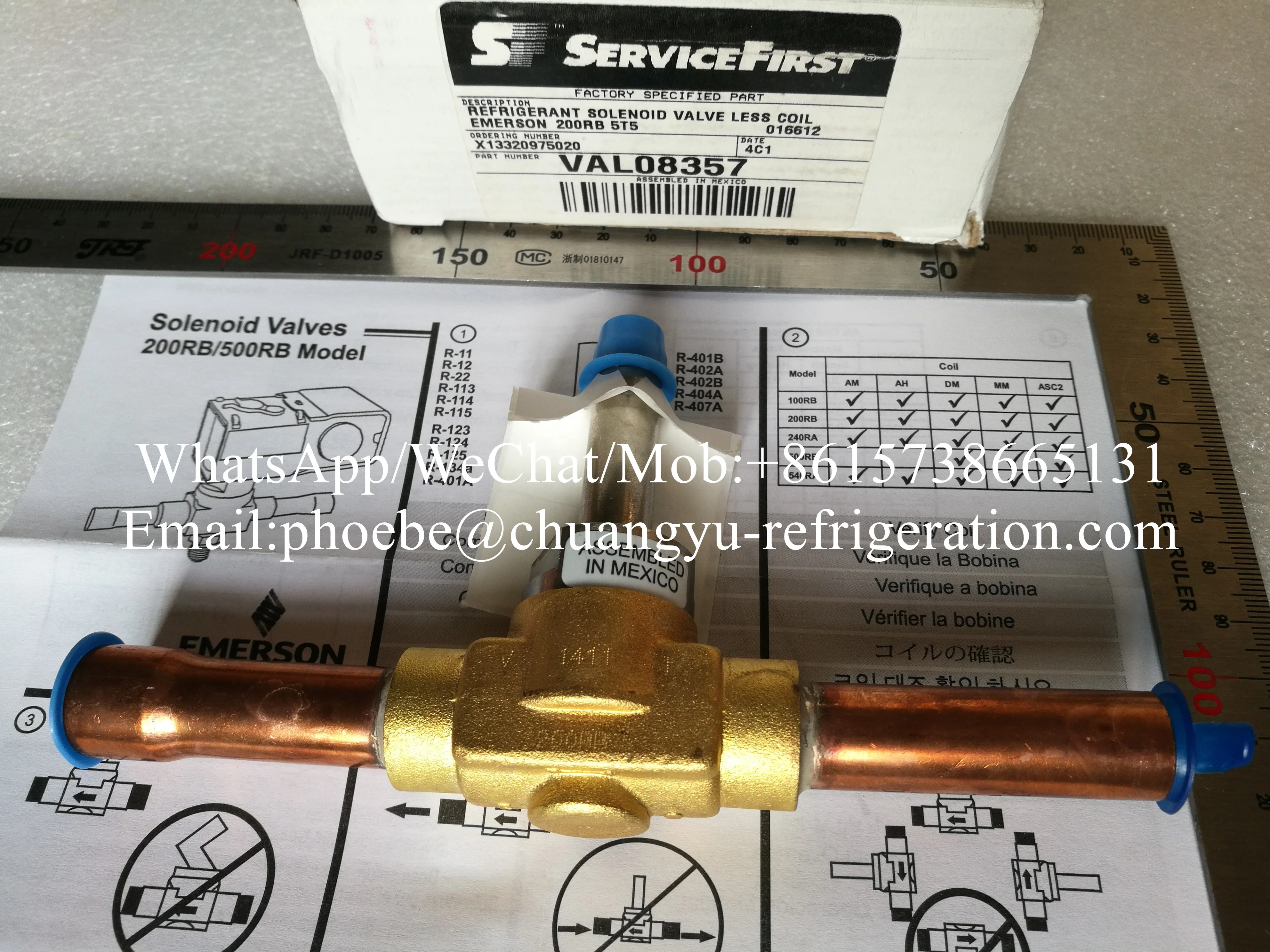 Запасные части холодильного компрессора Trane VAL08357 электромагнитный клапан