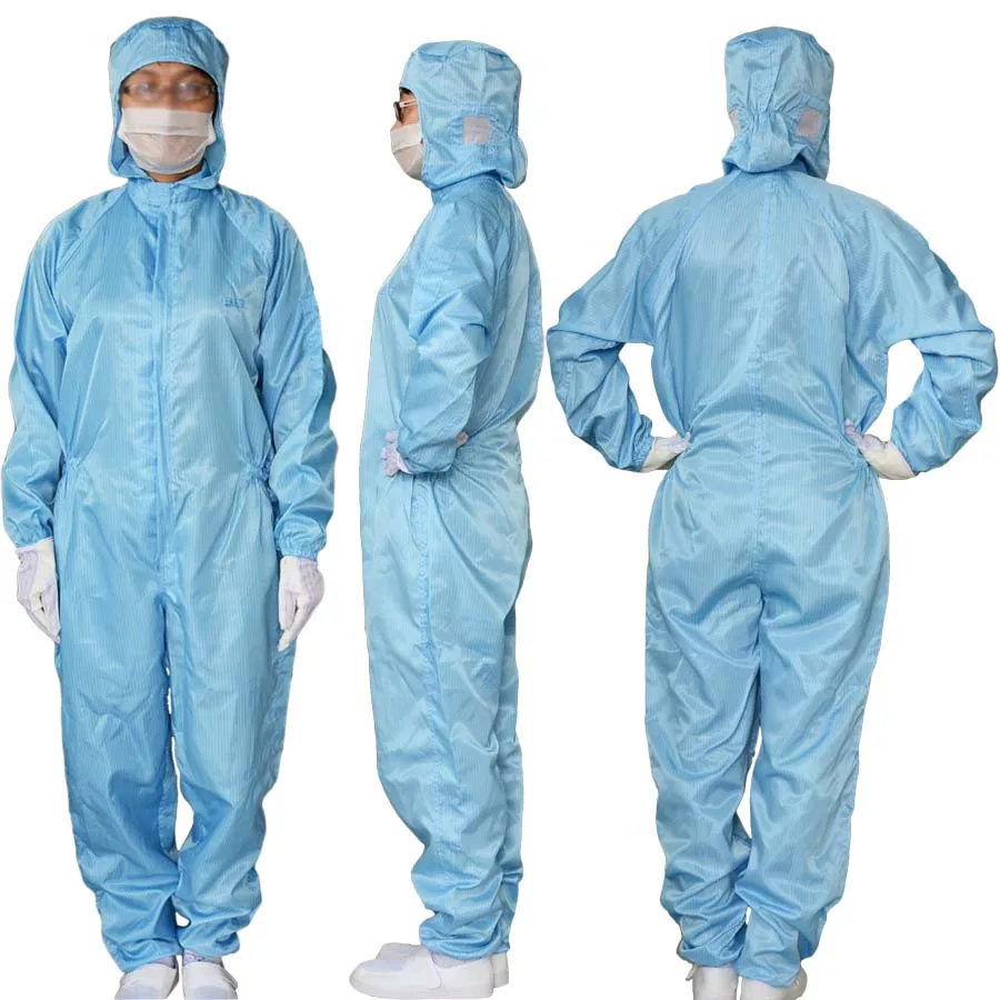 Antistatic Electronic Work Suit Garments Cleanroom Overall ESD Safety Cloth Carbon Fiber Antistatic Coat Jacket