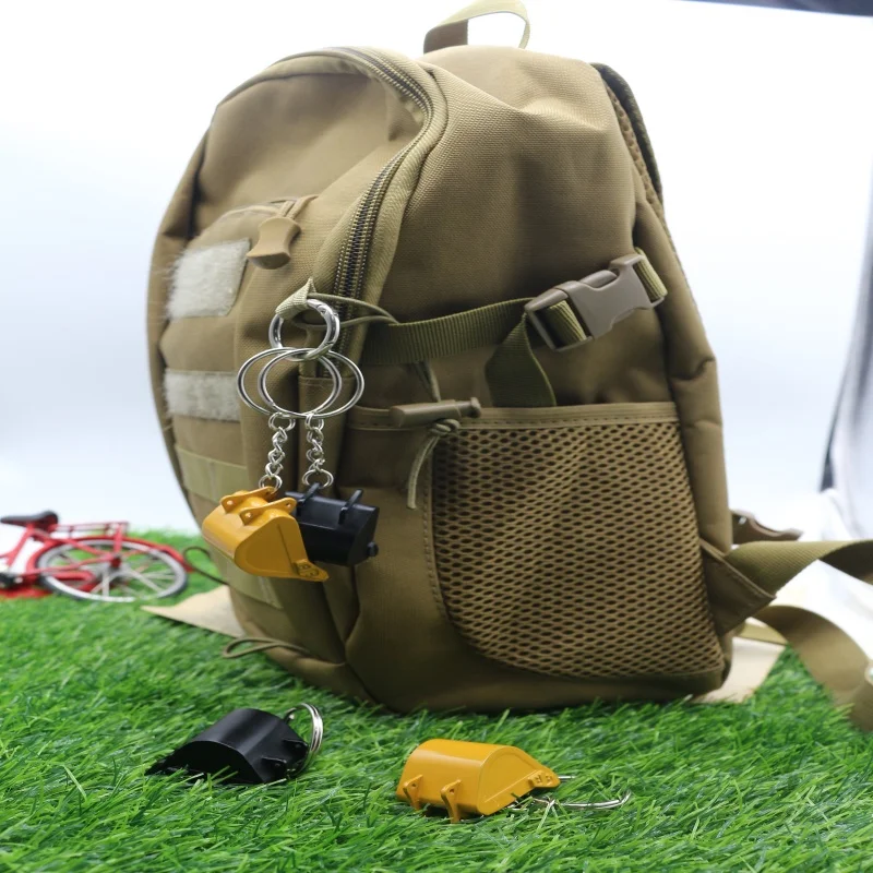 DIY micro digger bucket backhoe excavator loader mini digger 3D llaveros CHAVEIRO Stereo Digger Hook Machine Keychain