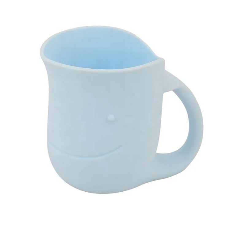 BA012 Hot Sale cartoon silicone baby shampoo cup bath cup shower cup