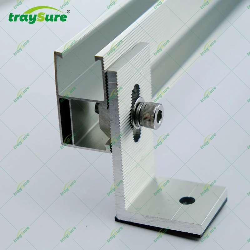 TRAYSURE Rooftop Solar Mounting System Customized Solar Panel Clamp Solar Panels Brackets Solar Mounting System