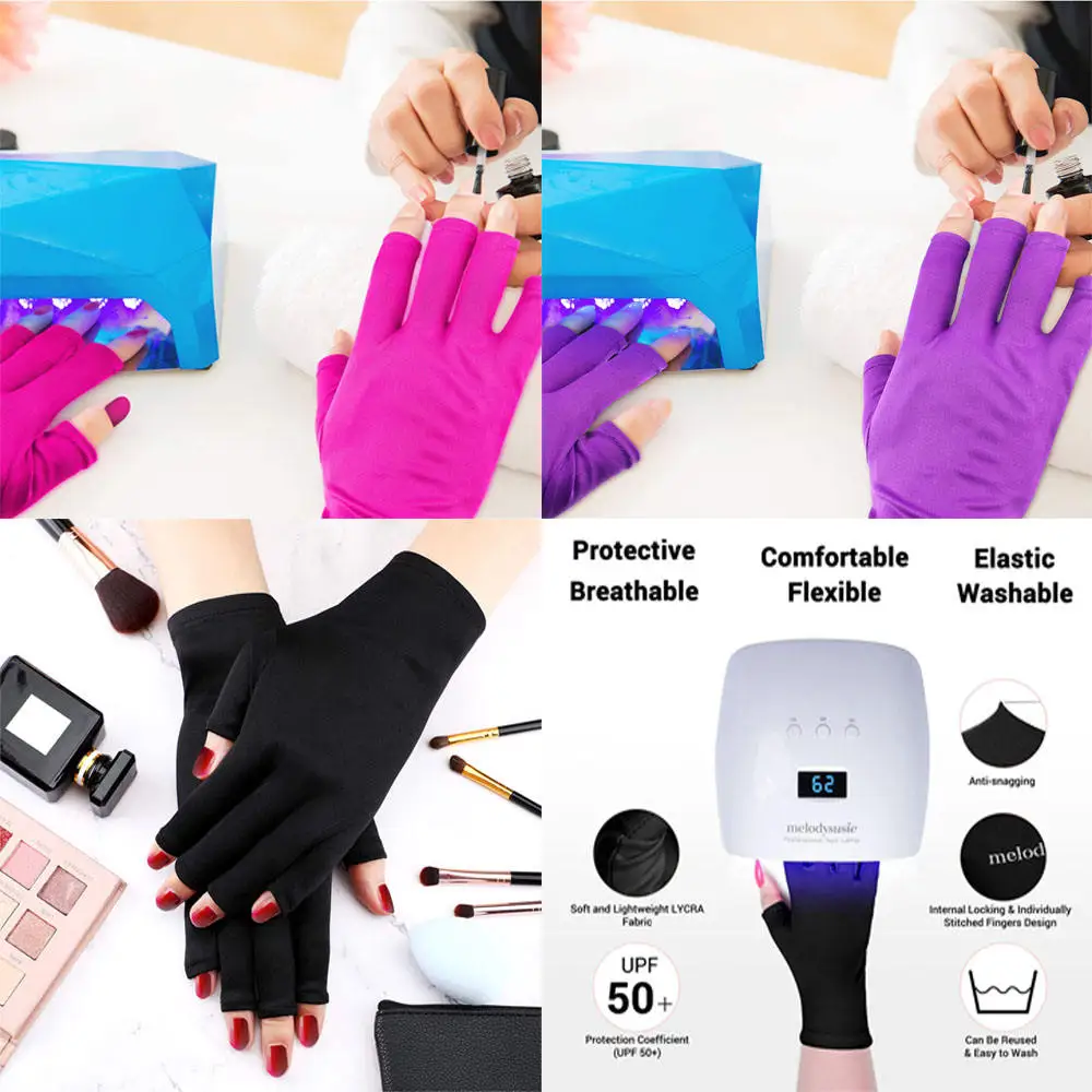2023 New Anti-ultraviolet UV Glove for Gel Nail Lamp Glove With UV Protection For Nails