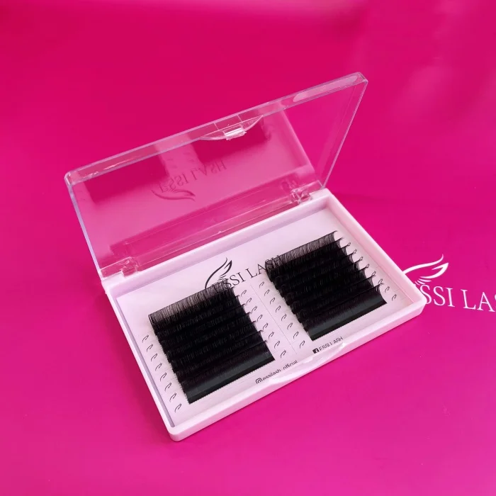 matte dark black silk mink cashmere eyelashes extensions wholesale lash trays supplies Korea pbt fiber