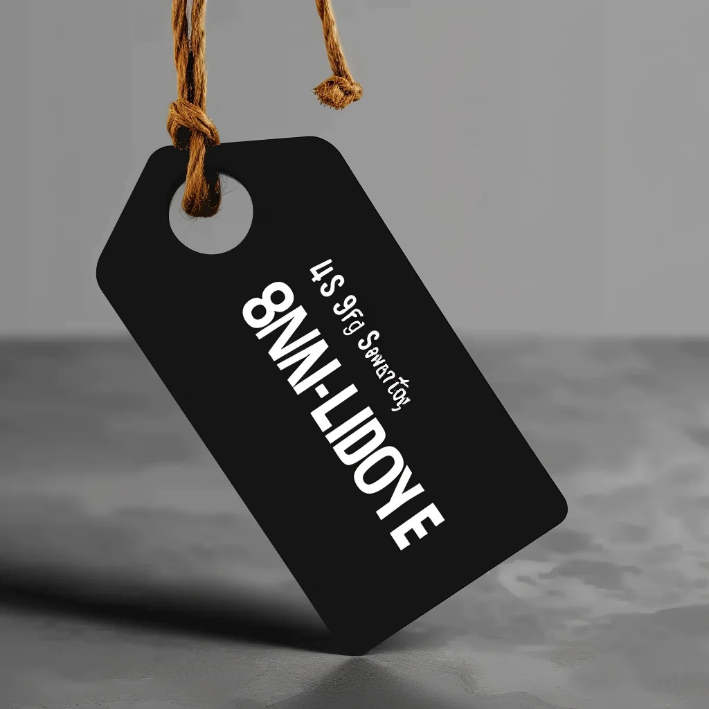 Custom Single Color Hangtag Labels Clothing Hang Tags Black Rectangle Hang Tags Printing Brand Logo on Bags