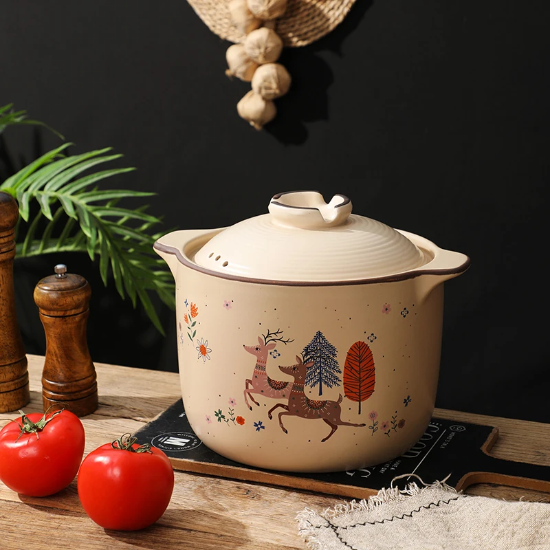 Hot selling Japanese style ceramic cooking pot casserole dish with lid ceramic cookware set