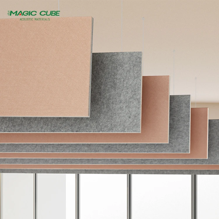 Customization Sound Absorbing Baffles  Polyester Tile Panel for Studio Booth Recording