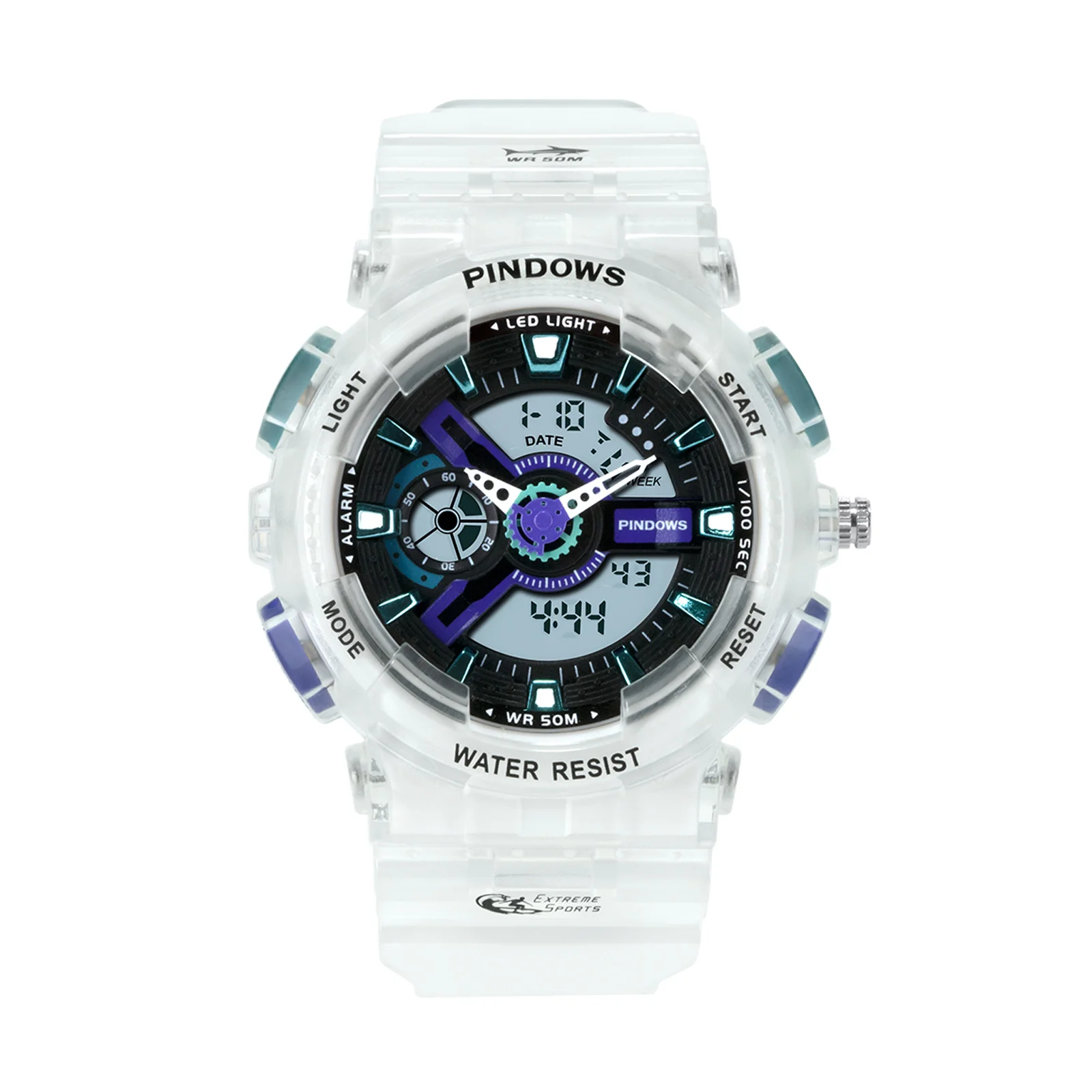 PINDOWS 2024 Popular OEM Acceptable Customsized Times Analog Sport Waterproof Led Wrist Digital Stop Watch Digital Stopwatch