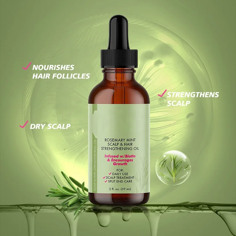 USA UK inStock Private Label Natural Organic Rosemary Essential Oil Women Black Hair Care Products Rosemary Oil Hair Growth