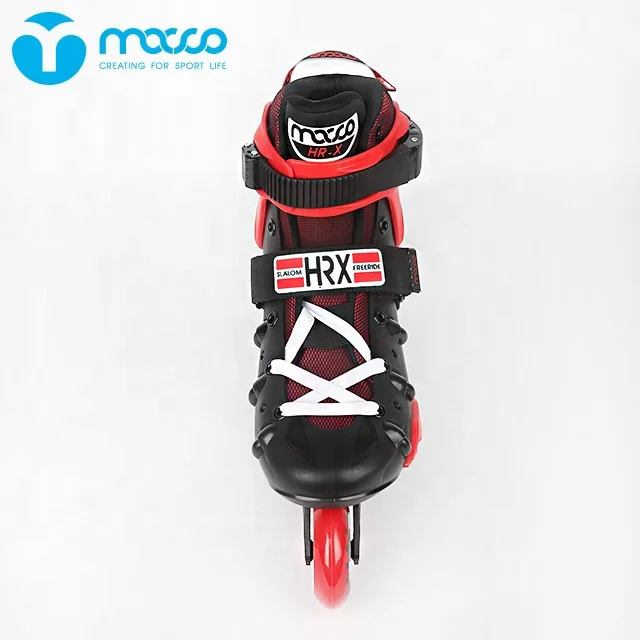 macco  freestyle Slalom Four Wheel Professional adult inline roller skates UNI black&red