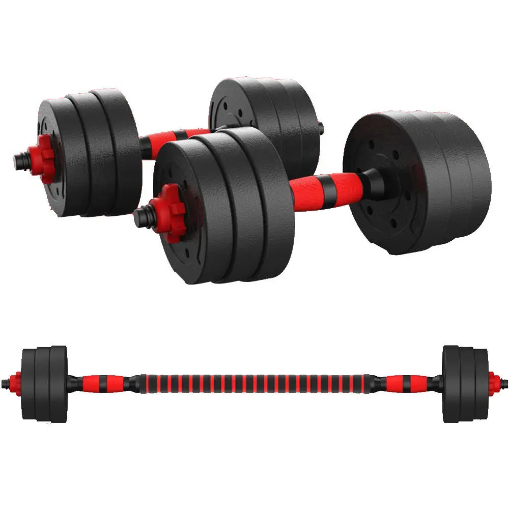 High quality 2 in 1 adjustable weight Gym Equipment 10kg-50kg dumbbell barbell set