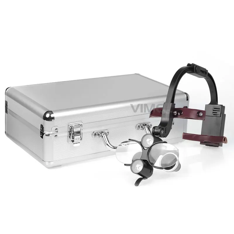 Dental LED 5W Head Light Lamp 6.0X Dentisit Surgical Headlight Magnification Binocular Loupes Lab Dentistry