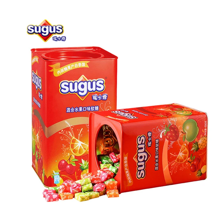 Sugus mixed fruit flavored iron box soft candy