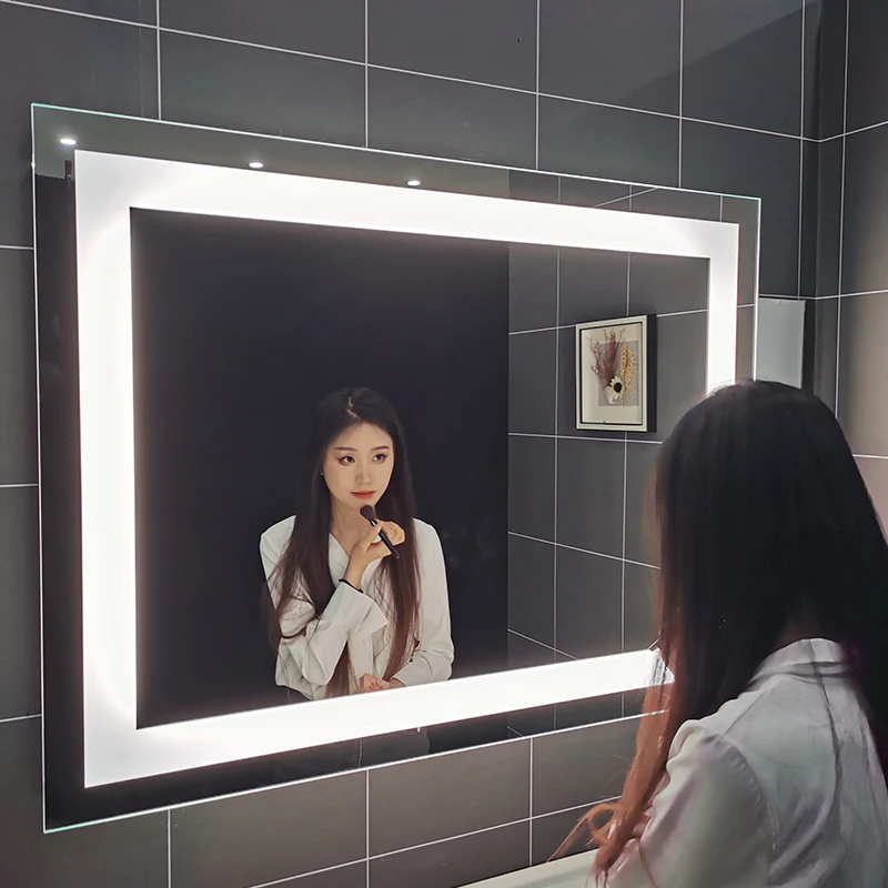 HZW led mirrors smart light hotel bathroom remodeling full UL cUL CE touch sensor defogger CCT3000K-6000K mirror manufacturer