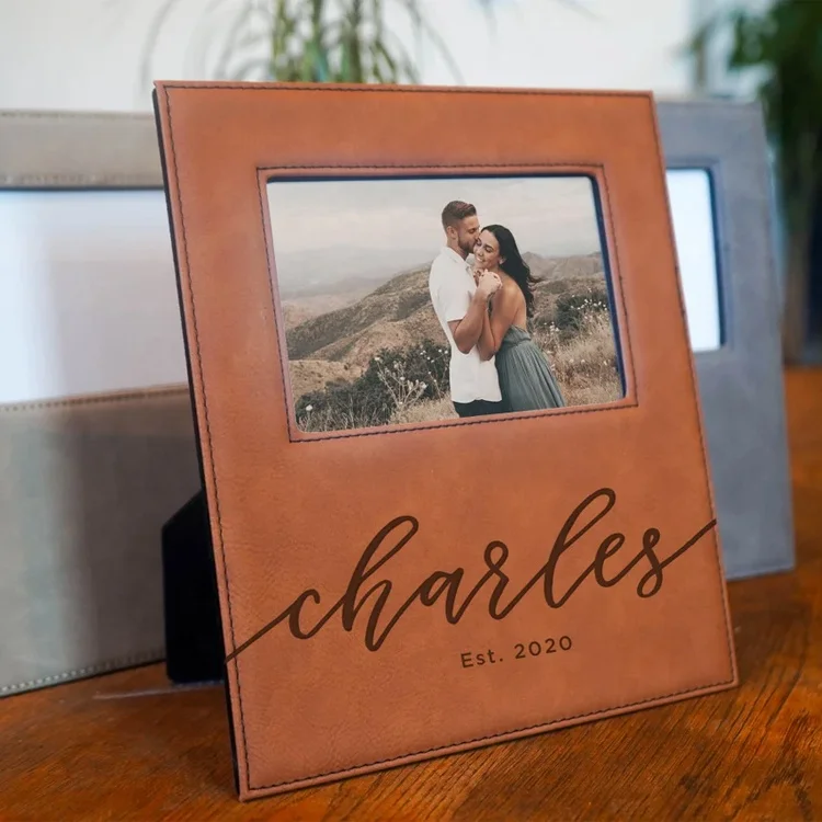 Personalized Picture Frame Laserable Leatherette Photo Frame